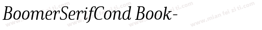 BoomerSerifCond Book字体转换